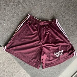 Gallery Dept. Burgundy/Maroon Athletic Shorts